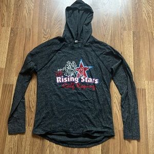 Small next level thin hoodie. Rodeo logo
